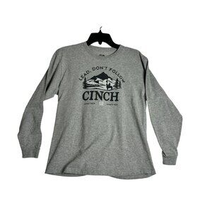 Cinch L/S Grey Lead Don't Follow Tee Shirt Boys XL (14)